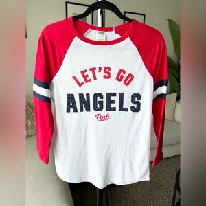 Victoria’s Secret PINK Los Angeles Angels Raglan Shirt - XS- NWOT